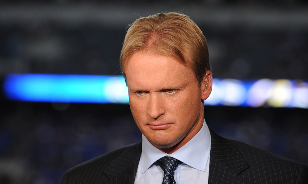 8/24/09 7:48:03 PM -- Baltimore, MD, U.S.A -- Monday Night Football analyst Jon Gruden.   Photo by H. Darr Beiser, USA TODAY Staff  ORG XMIT: HB 36904 MNF 8/24/2009  (Via MerlinFTP Drop)