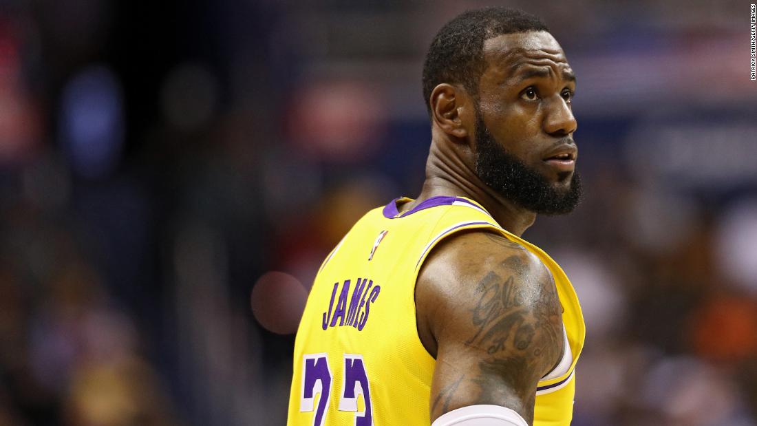 WASHINGTON, DC - DECEMBER 16: LeBron James #23 of the Los Angeles Lakers looks on against the Washington Wizards during the first half at Capital One Arena on December 16, 2018 in Washington, DC. NOTE TO USER: User expressly acknowledges and agrees that, by downloading and or using this photograph, User is consenting to the terms and conditions of the Getty Images License Agreement. (Photo by Patrick Smith/Getty Images)