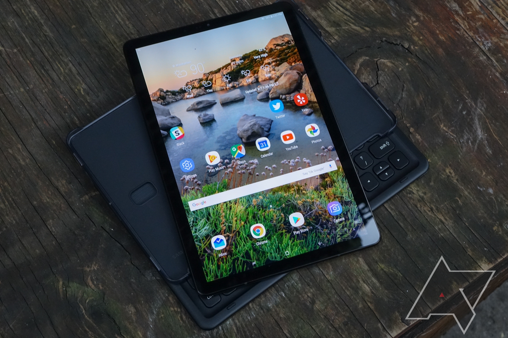 Samsung Galaxy Tab S4 with AMOLED display.