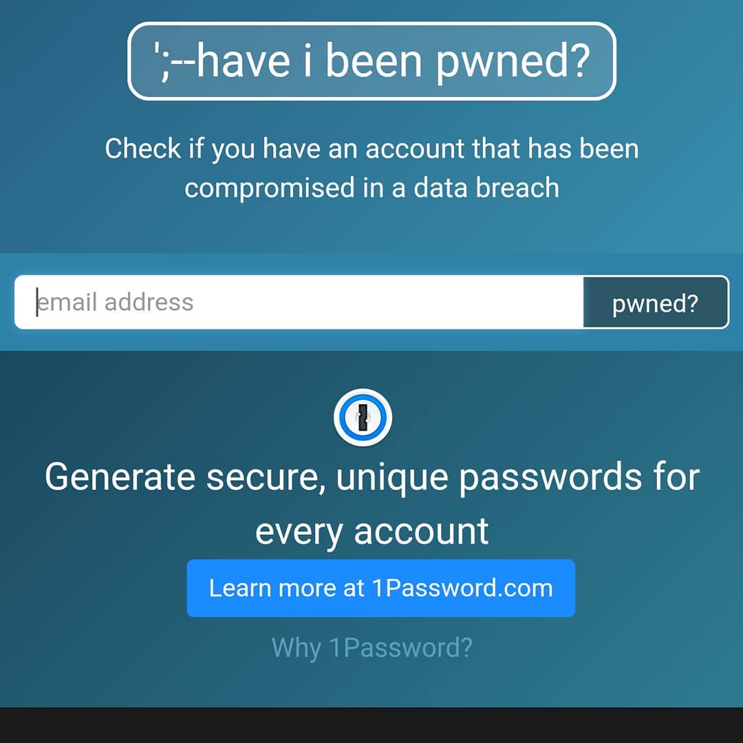 Have I been pwnd? website