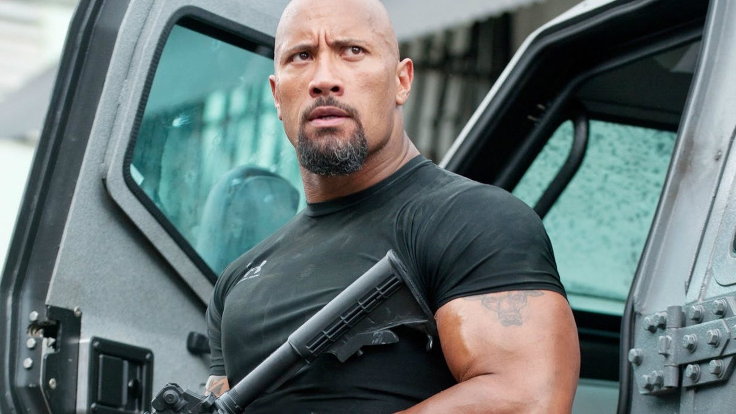 Dwayne Johnson as in Fast and Furious Spinoff