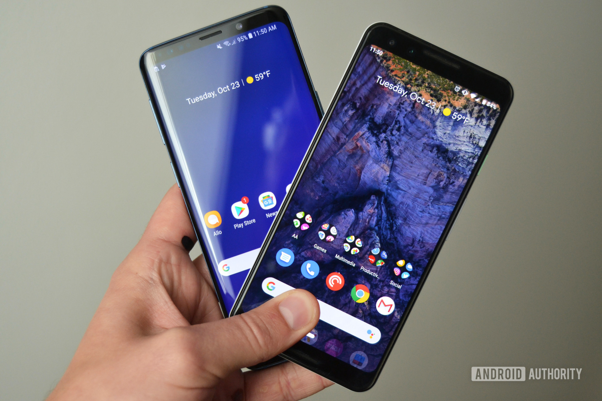 Google Pixel 3 vs Samsung Galaxy S9