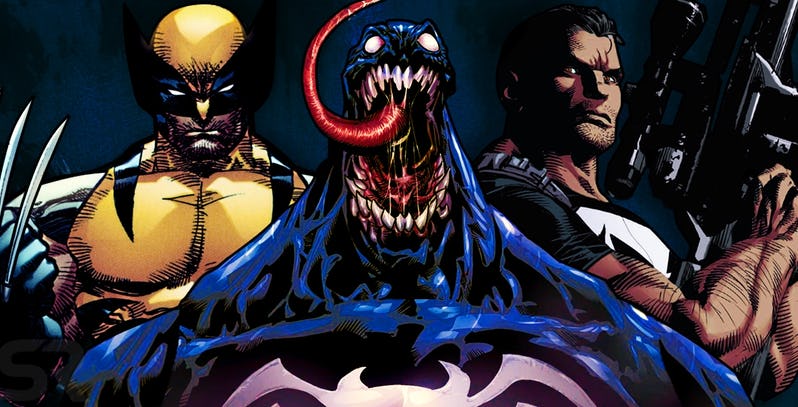 Savage Avengers Venom Punisher and Wolverine