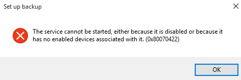 Windows 10 Warning Error Message Example