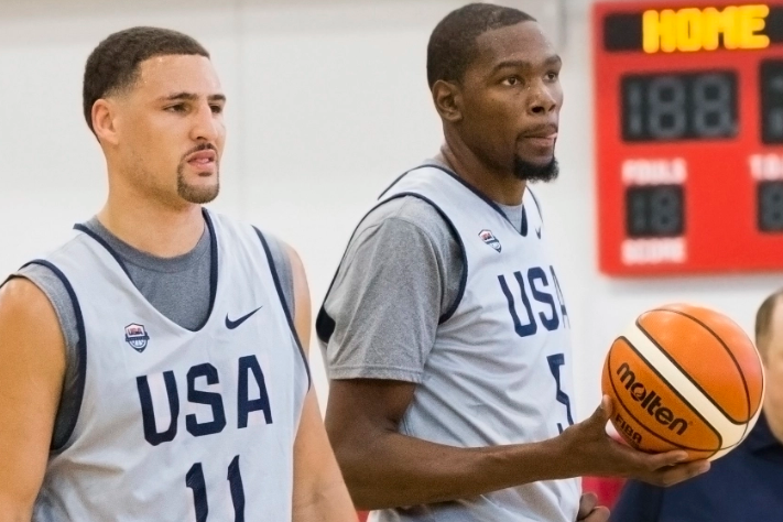 Kevin Durant and Klay Thompson Golden State Warriors