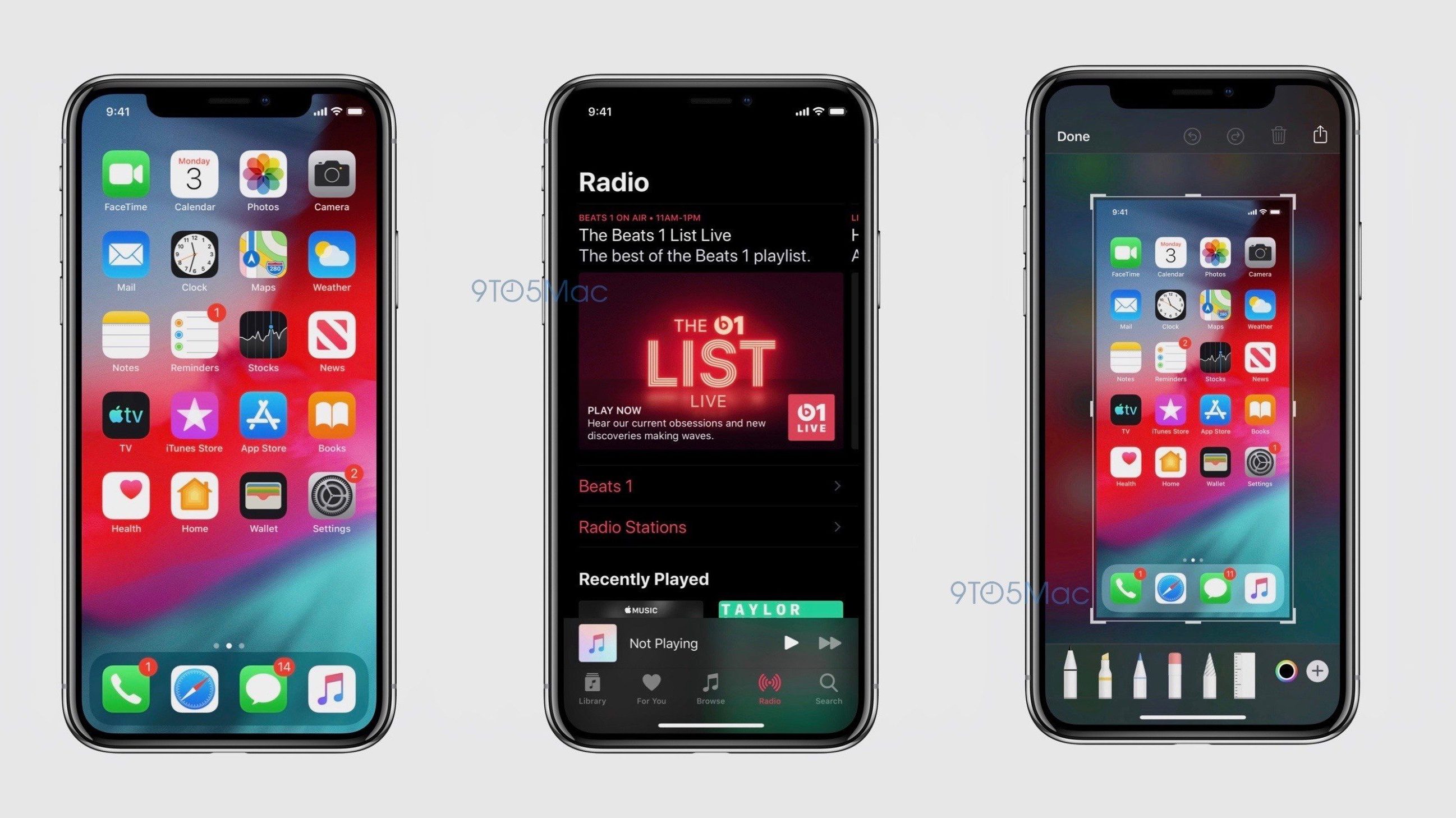 Apple iOS 13 update screenshot dark mode