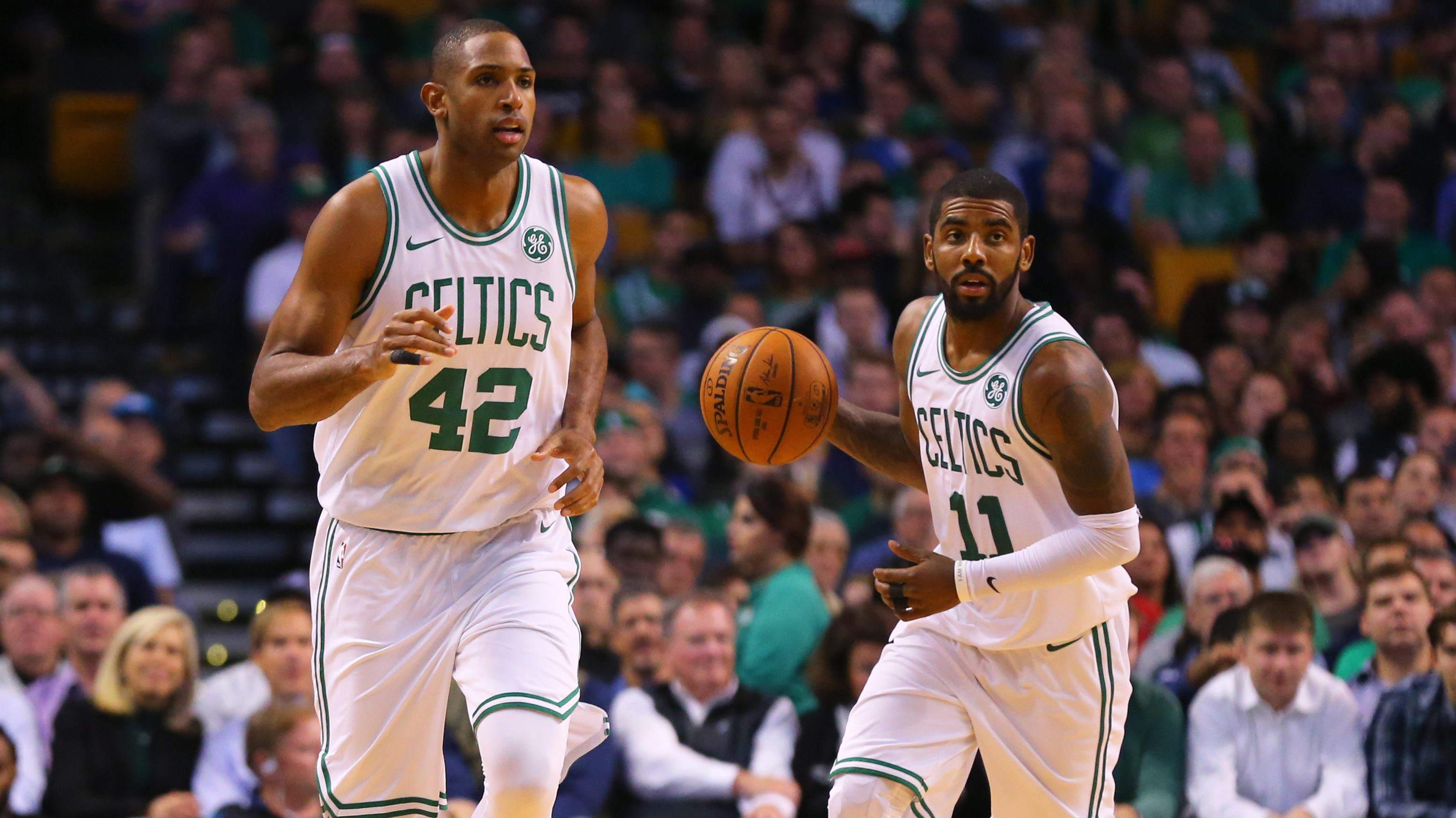 Boston Celtics NBA Kyrie Irving, Al Horoford Nikolaj Vucevic, Max Strus