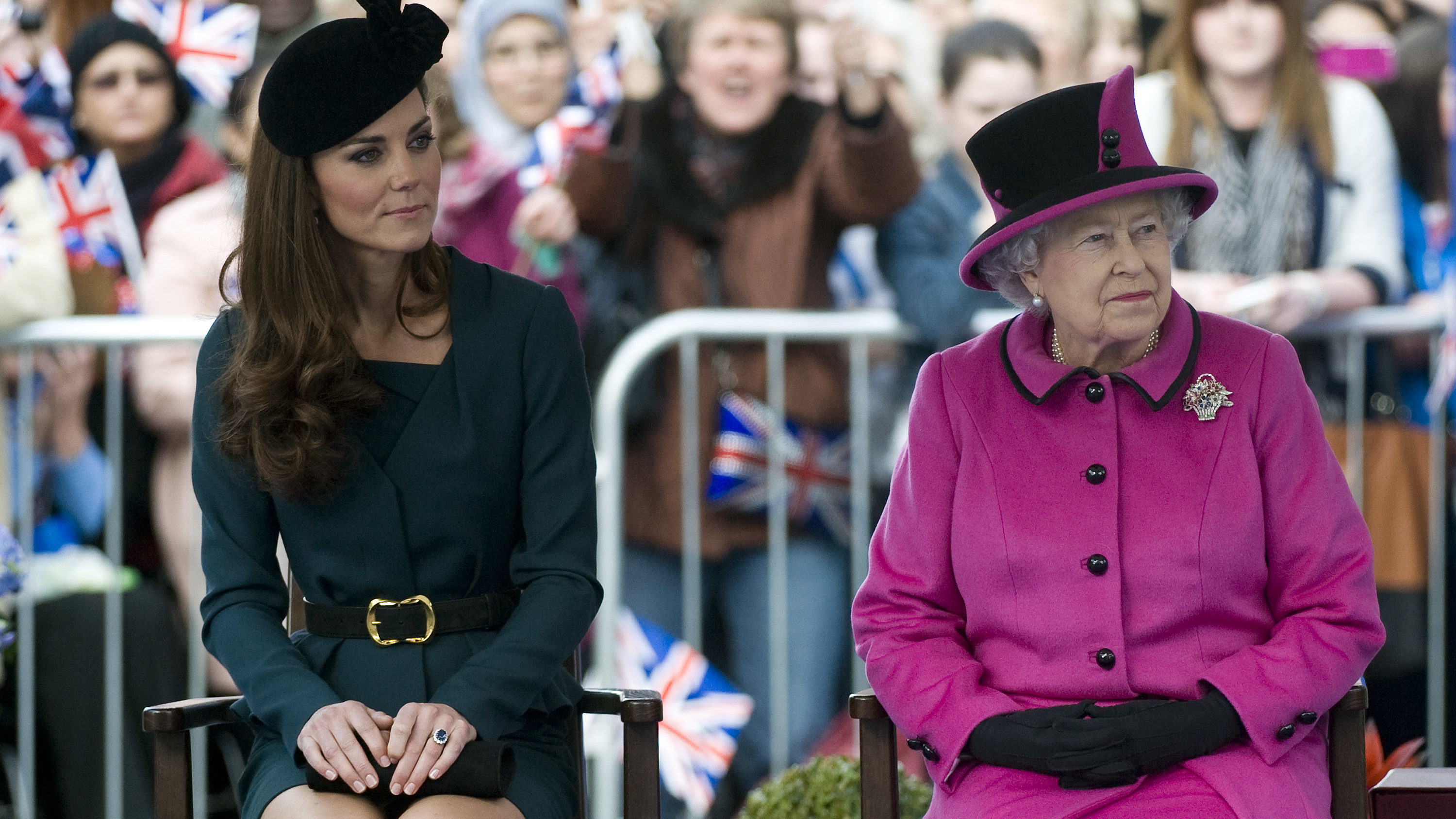 Queen Elizabeth and Kate Middleton