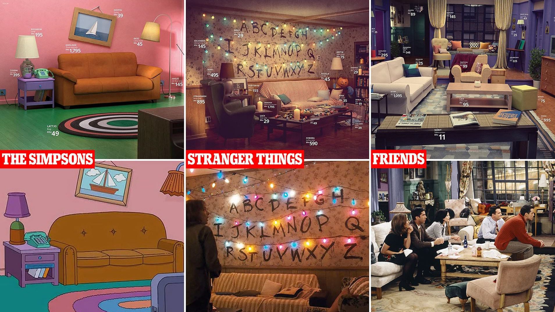 ikea simpsons friends and stranger things