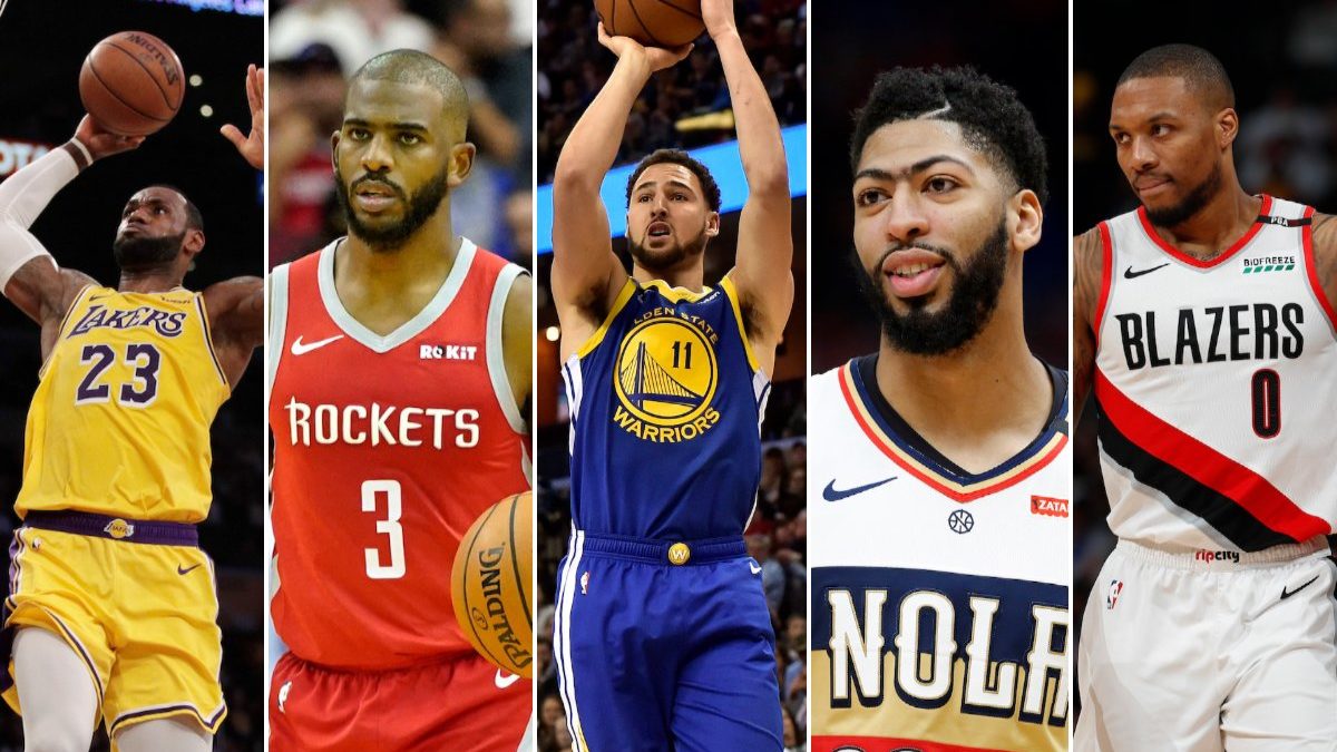 NBA Anthony Davis, Damian Lillard, Chris Paul and Klay Thompson Space Jam 2 cast