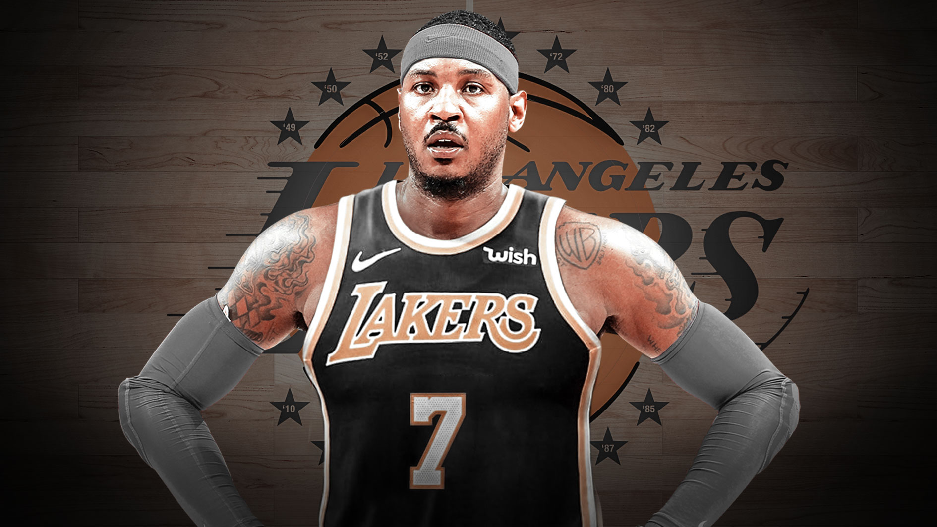 NBA trade deal Carmelo Anthony LA Lakers LeBron James Anthony Davis Duo