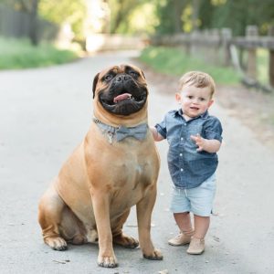 kayden with dog