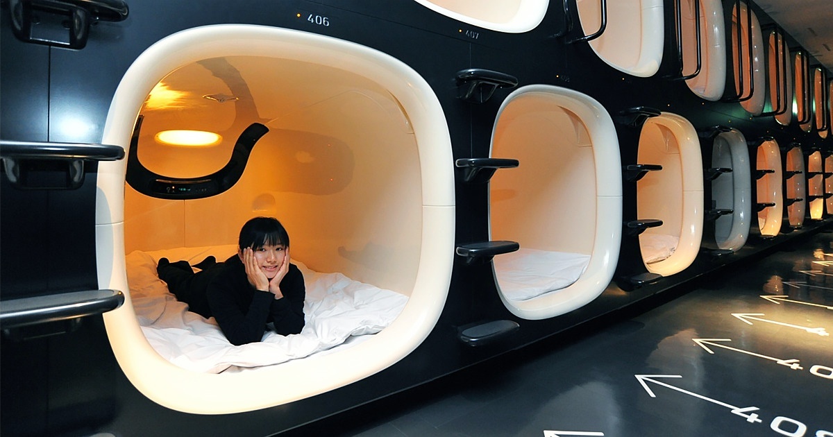 Capsule Hotels for those who can't afford a private stay at an expensive hotel in Japan