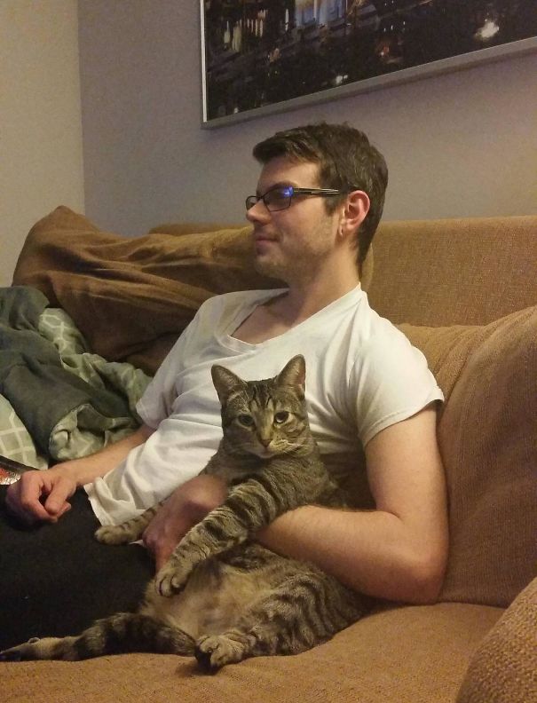 The girlfriend feels like "side chick" when compared to this cat