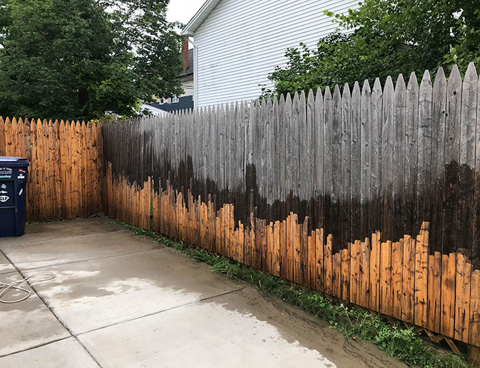 This fence wasn't actually grey!