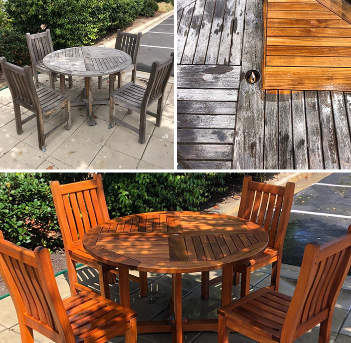 Restoring the Outdoor furniture for having meals at peace