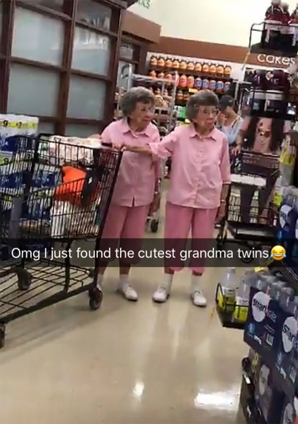 Funny incidents at the stores: Ever wondered how cute twin grandmas look?