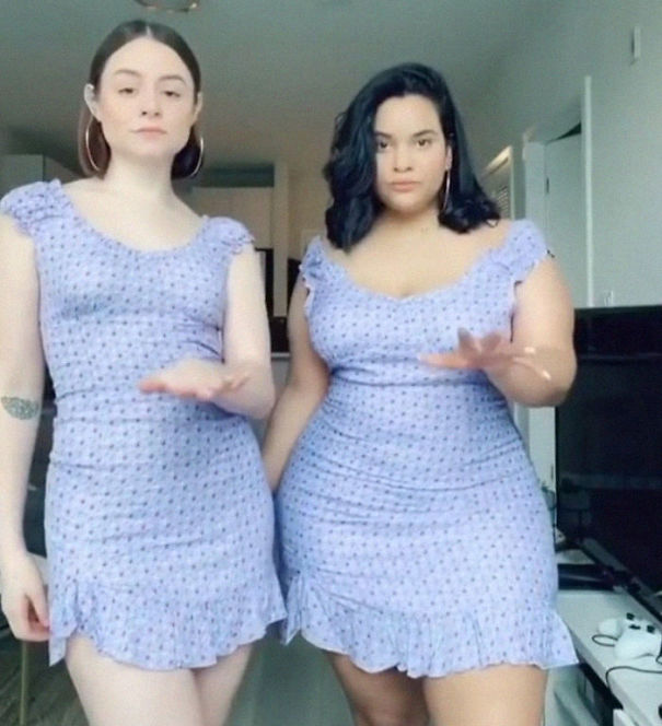 two models in purple gorgeous dress