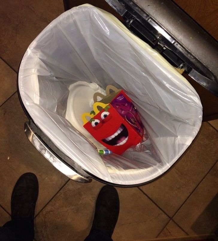 When you open the trash and suddenly