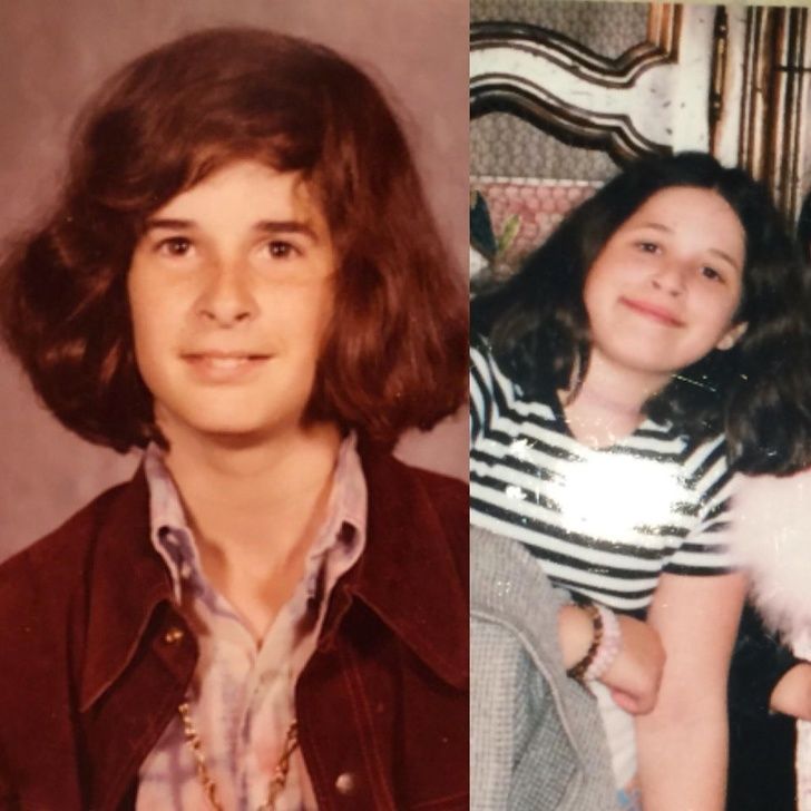 Dad in 1972 vs me in 2000