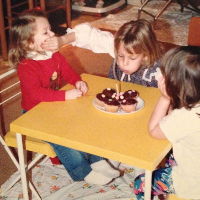 Exactly 27 Years Ago, My Mom Took The Perfect Picture Of Me And My Sister. Some Things Never Change