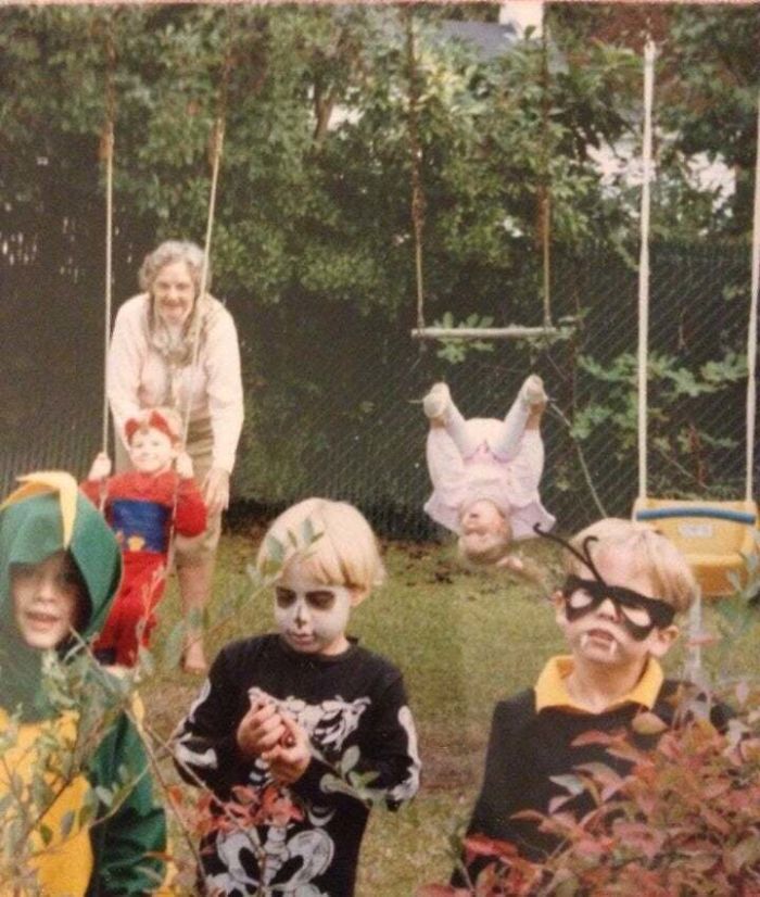 Halloween 1989. That’s Me On The Right. My Sister Is Behind Me And About To Have A Really Bad Day