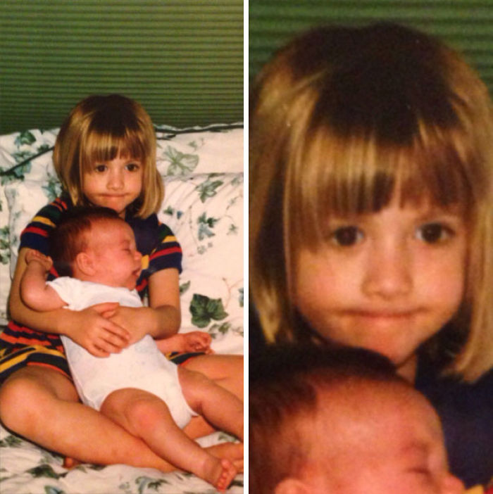 Found This Picture Of My Sister And me. She Was Probably About Two Weeks Old In This Picture. Right About The Time I Realized That We Were Keeping Her And I Was No Longer An Only Child