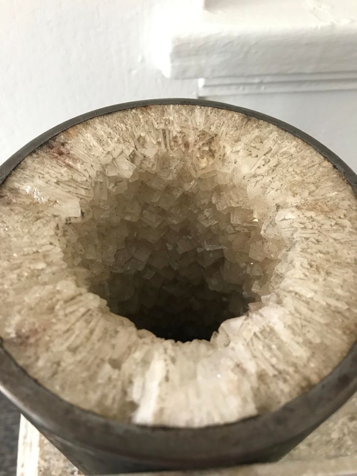 This pipe shows six months of mineral build up