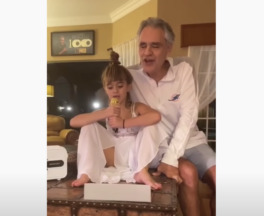 Bocelli’s little daughter is a star in the making, and one day we’ll be able to say, we saw her before she was famous