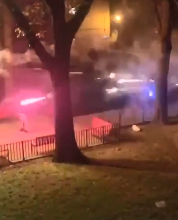 New Yorkers shoot fireworks at each other in wild video