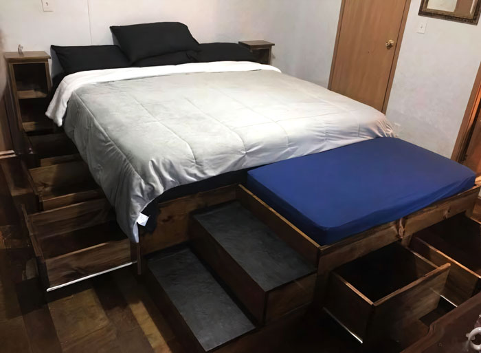 Wooden Bed Frames With Built-In Pet Beds