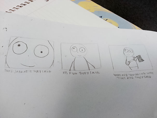 A guy in Japanese class found this at the back of the book