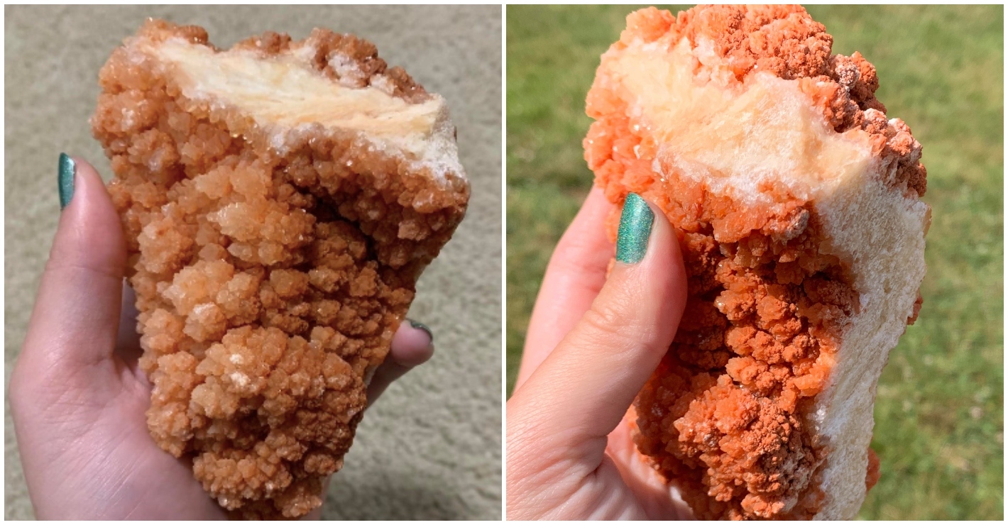 Woman discovers giant crystal that looks exactly like a chicken tender