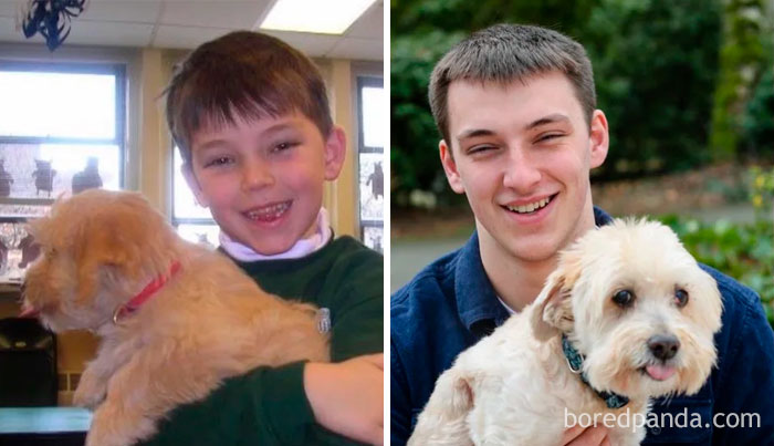 Dogs Growing Up: My boy saw me from the very first day of my Kindergarten