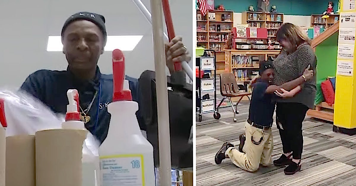 Janitor Who Walks Miles To Work Drops To His Knees When Coworkers Raise $7,000 For His New Car