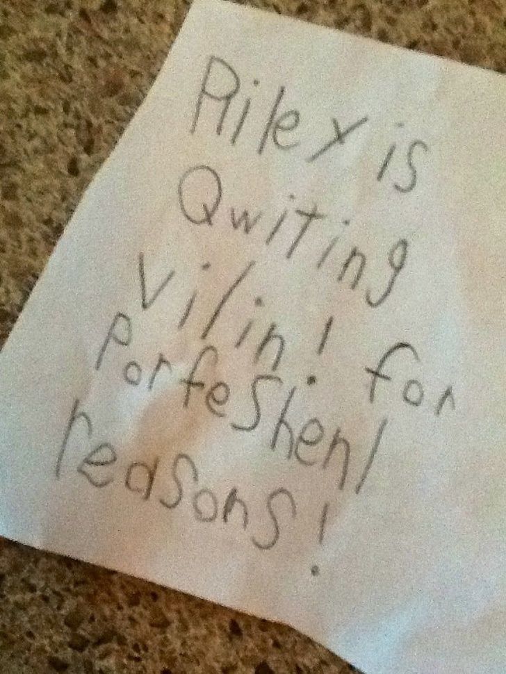 Hilarious notes: His parents refused to write a note to his violin teacher