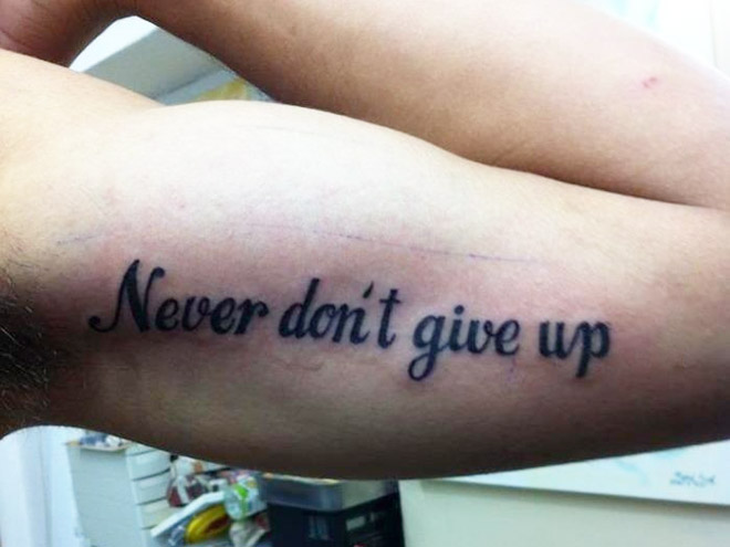 Give up tattoos 