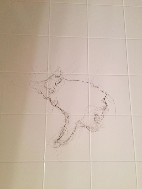 My Wife Leaves Hair Stuck To The Shower Wall