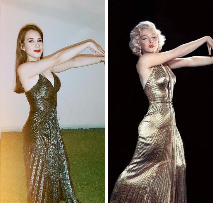 Cool things in Old Junk:This is a vintage gown that resembles the one worn by Marilyn Monroe.