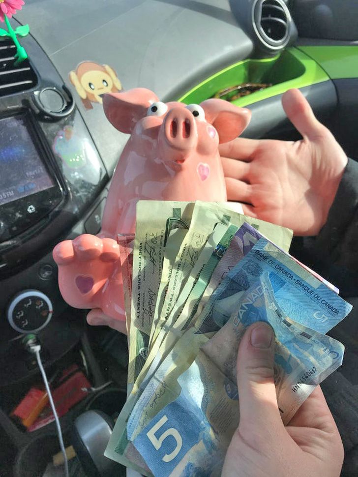 This $7 piggy bank had $170 in it!