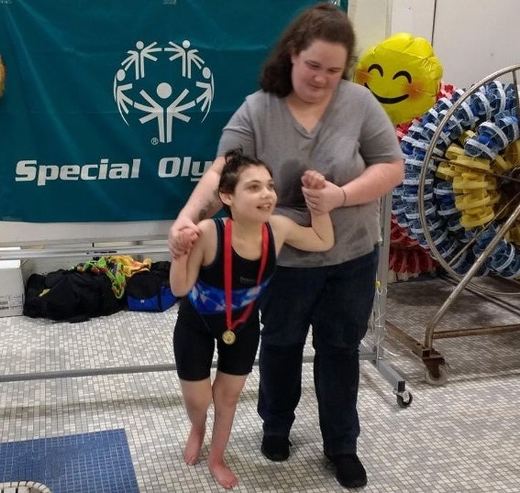 The little girl won a medal at Special Olympics. There was a time when doctors said that she won't survive infancy!