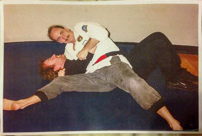 Coolest Parents: Chuck Norris pinned by my Dad