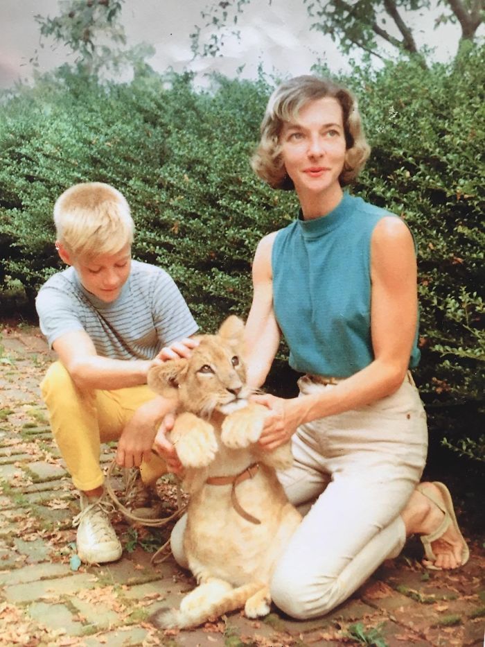 My Dad and his Vet mother with their cute pet, Lion: Probably the coolest parents ever