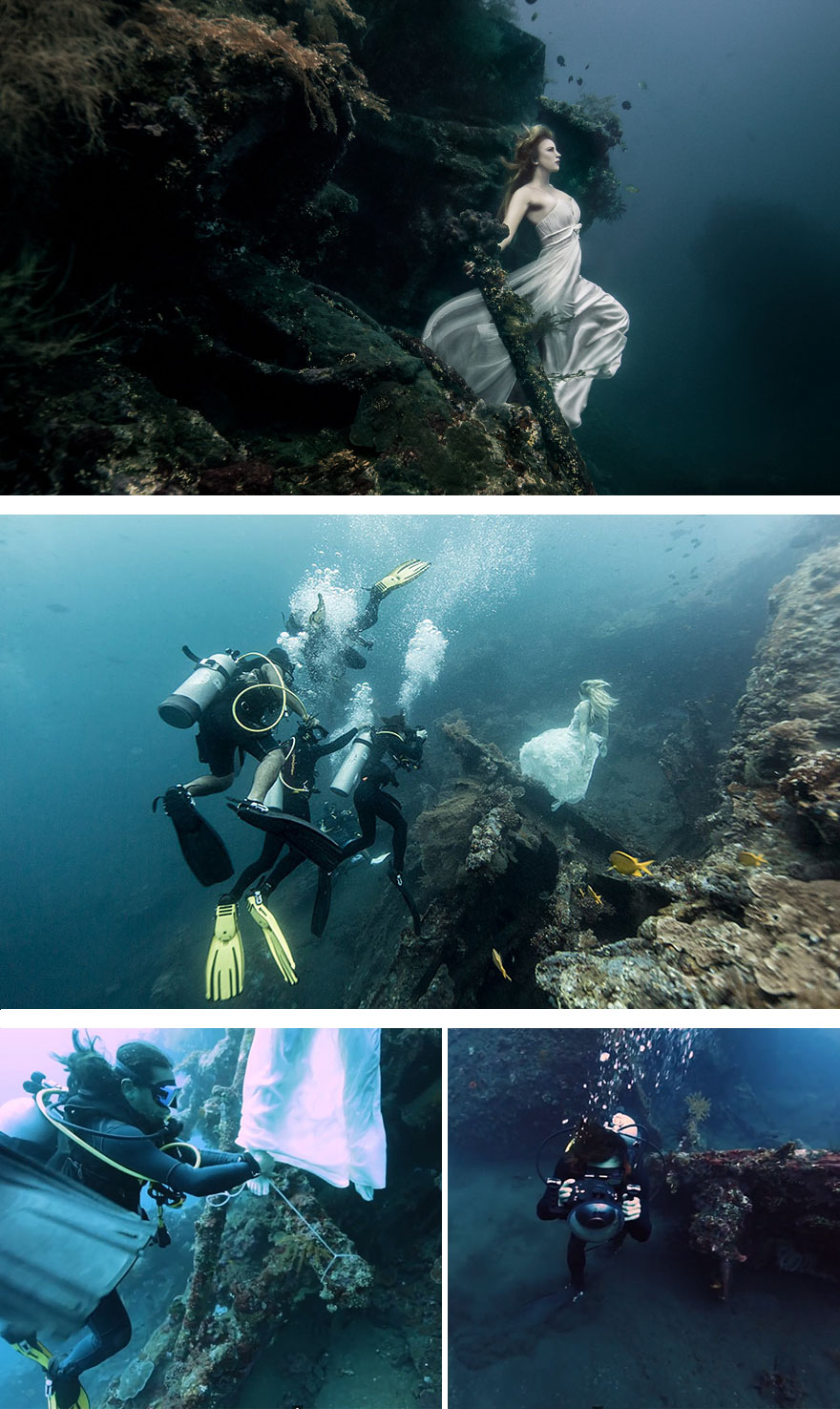 Photoshoot 25m Under The Sea In A Sunken Shipwreck