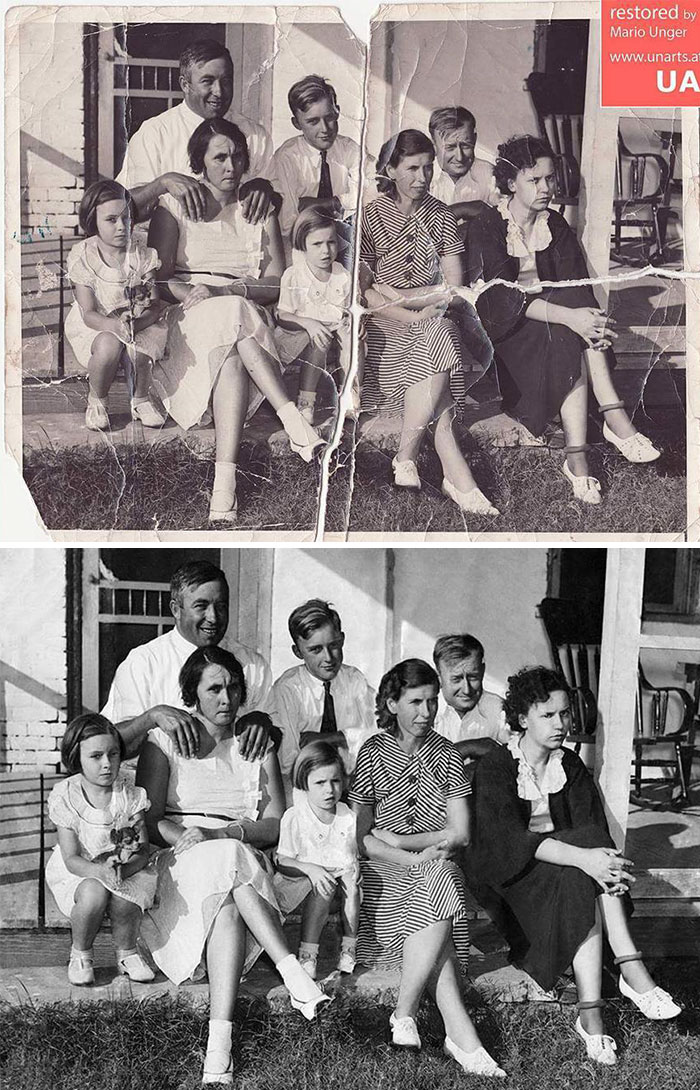 Photographer restores pictures:The photographer restored this vintage photo so beautifully