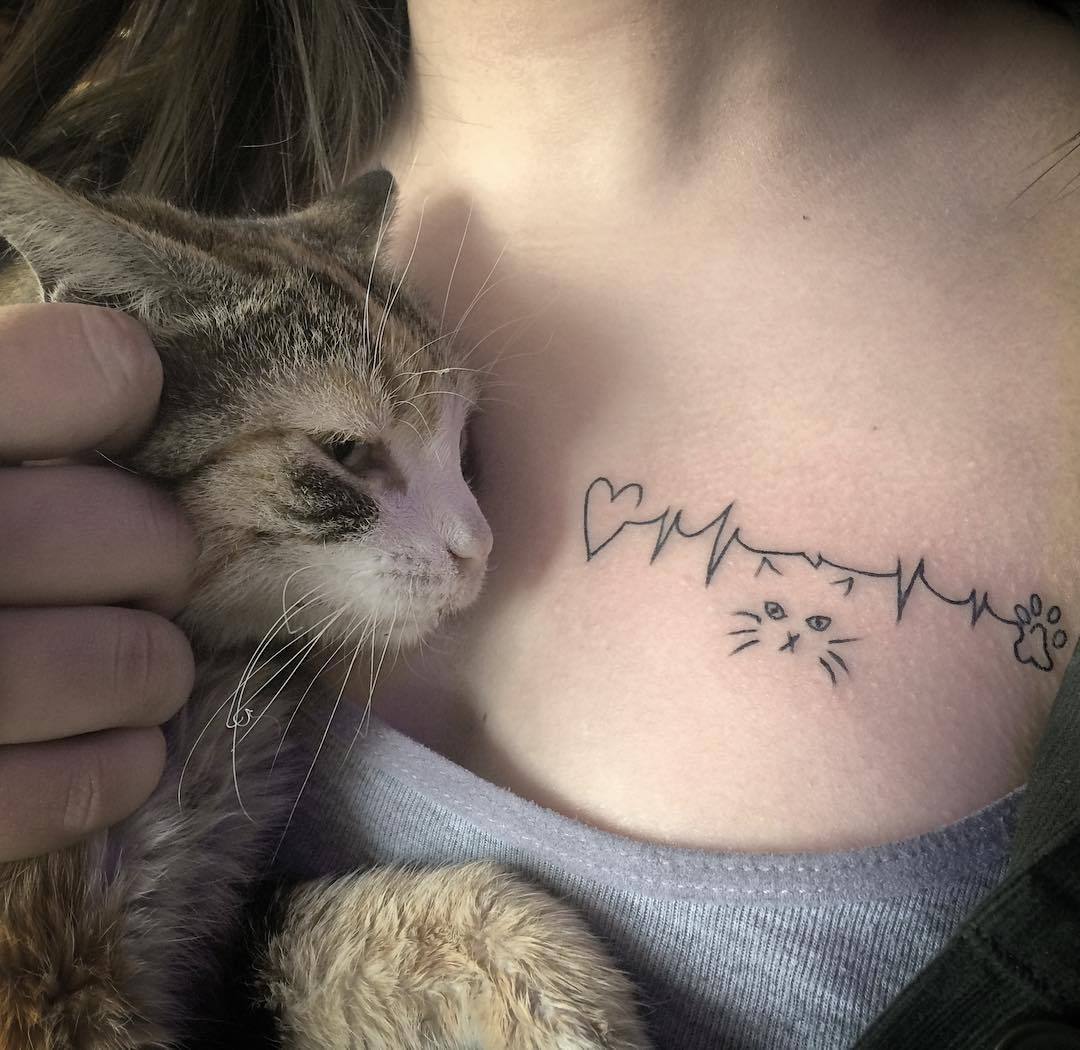 Aww! Meow loves the new tattoo.