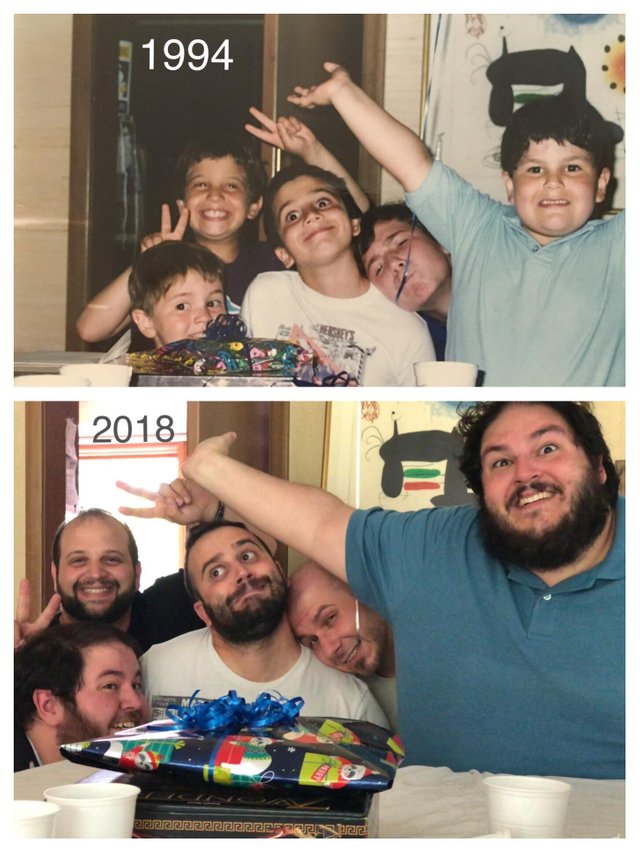  The person on the right and his cousins are still close after 24 years