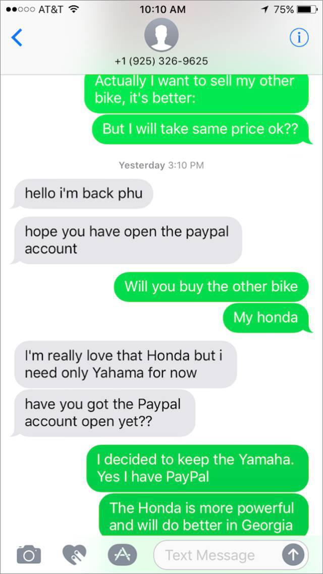 Huge applause for the seller who's tricking the scammer in the best possible way!