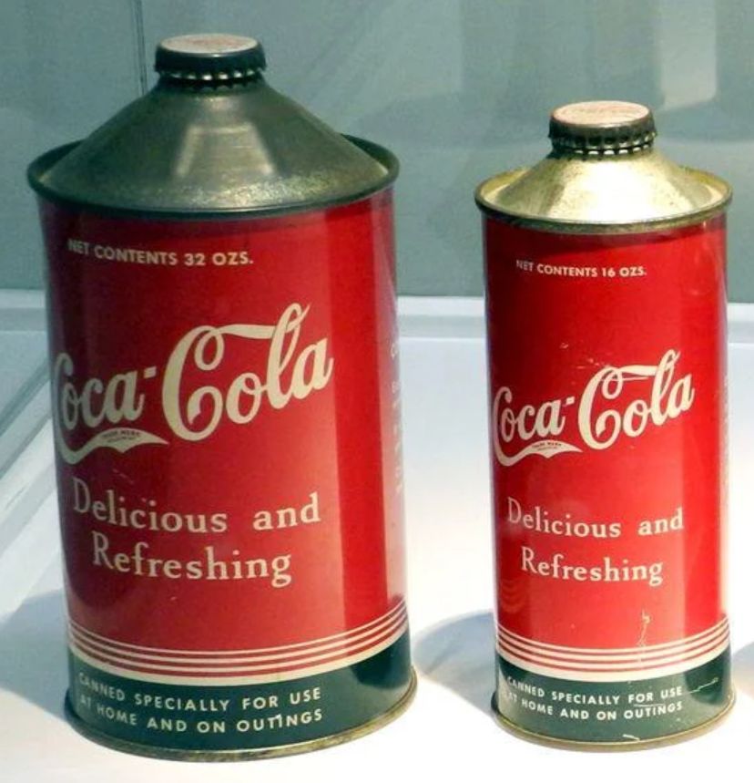 Strange Secrets: This is a combo version of Coke cans and bottles from the 1930s.