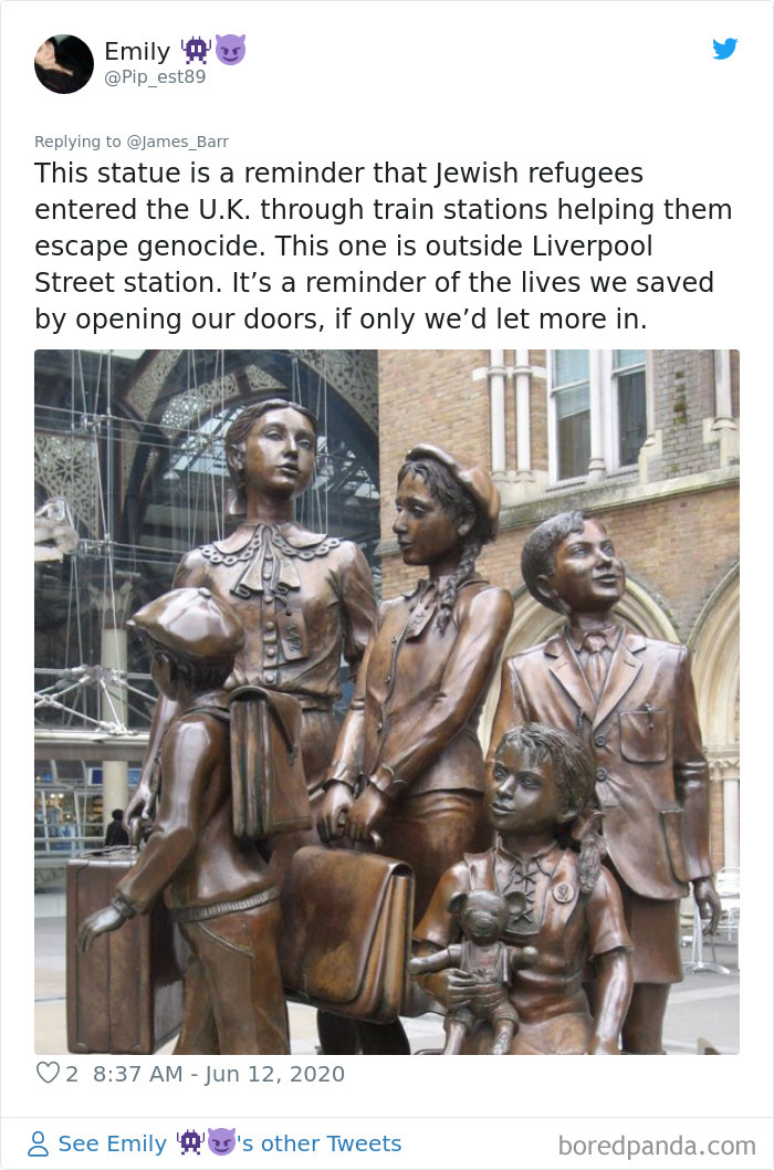 Famous statues: Jewish refugees